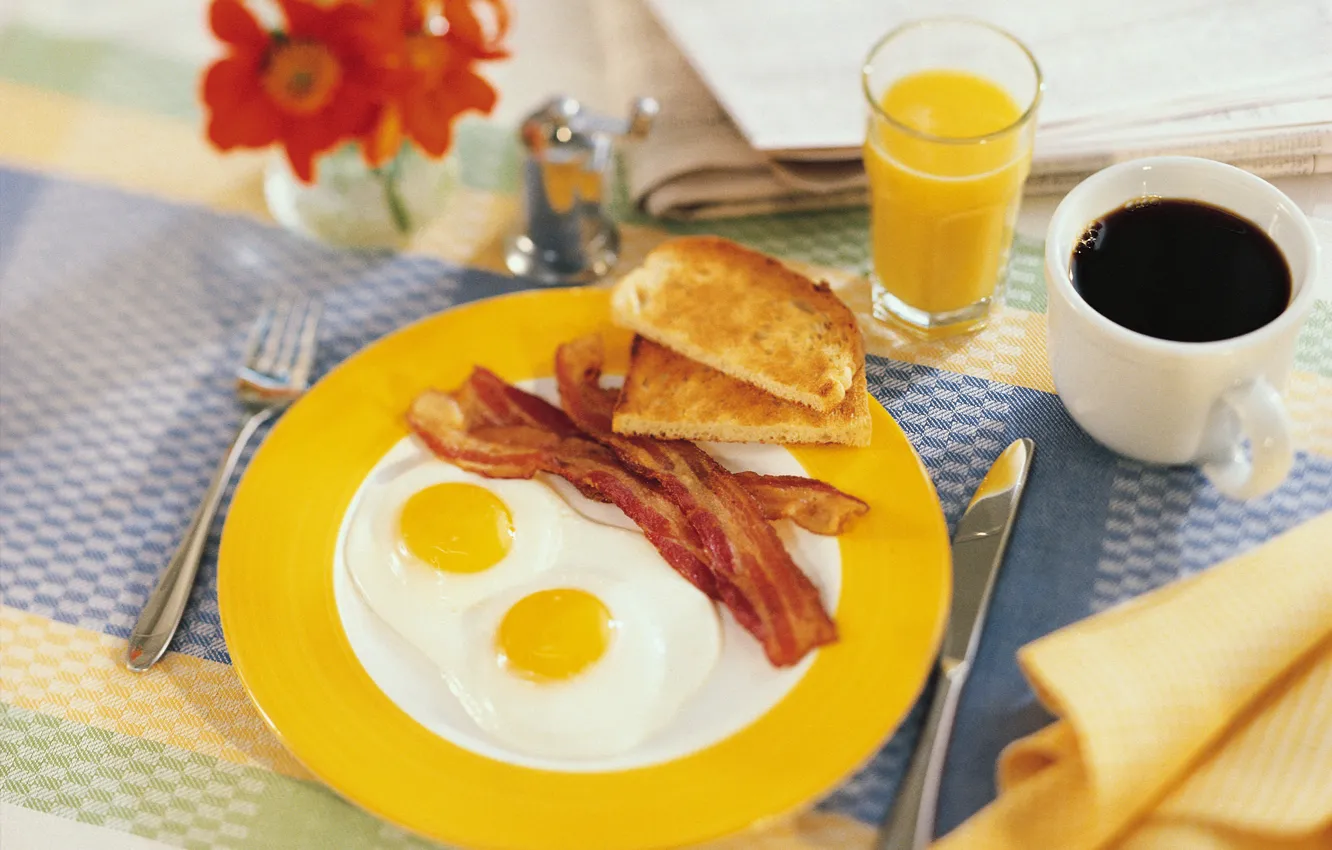 Фото обои яйцо, яичница, Завтрак