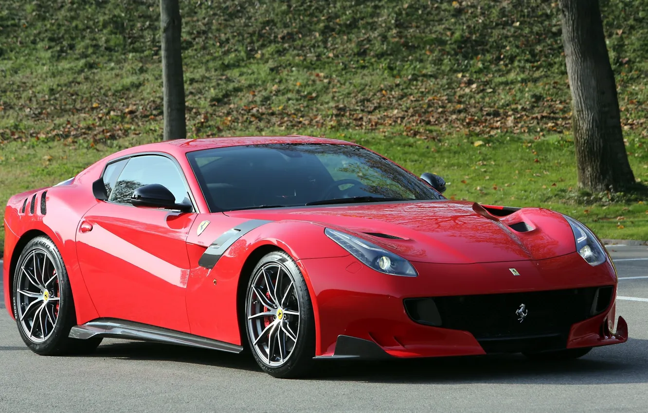 Фото обои Ferrari, red, F12, tdf