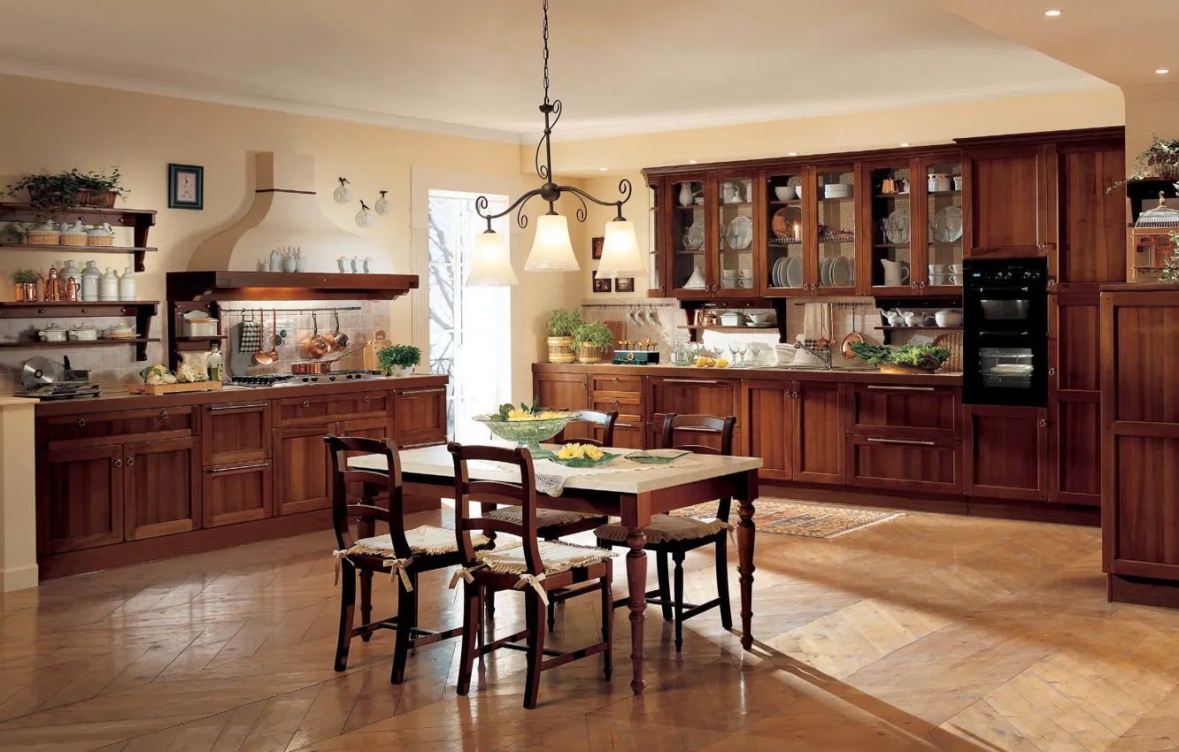 Фото обои дизайн, стиль, интерьер, кухня, столовая, classic american kitchen