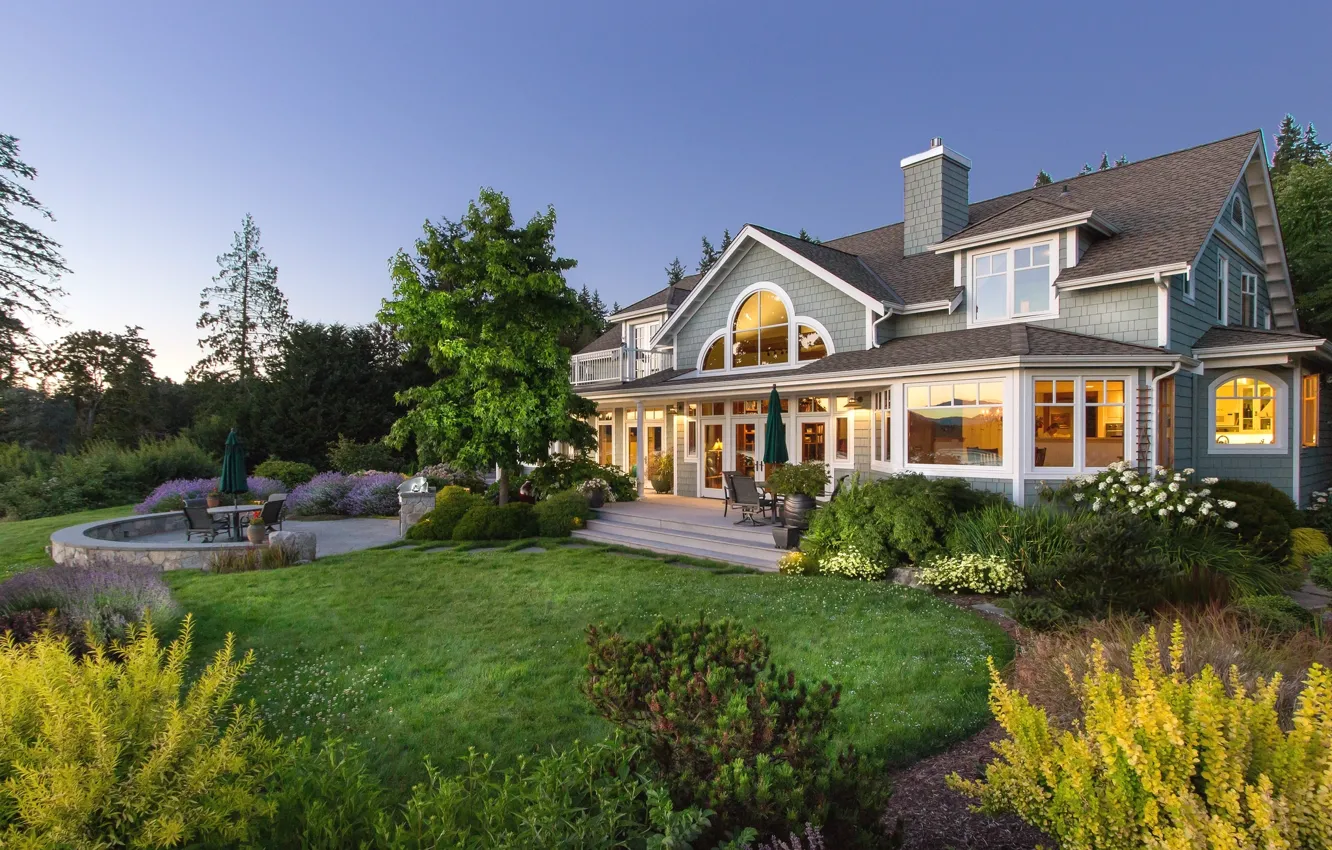 Фото обои дизайн, здания, дома, сад