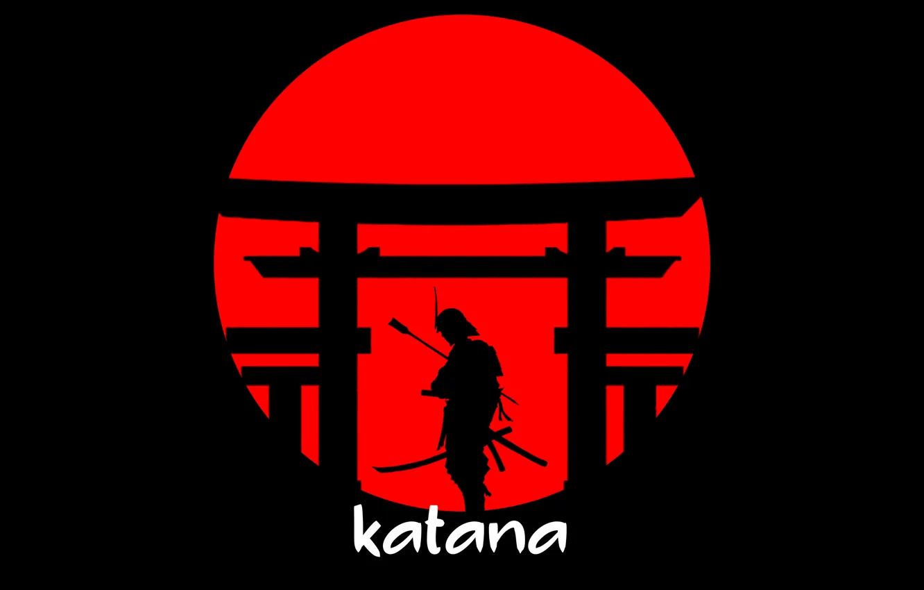 Фото обои sword, sign, katana, man, oriental, miscellaneous