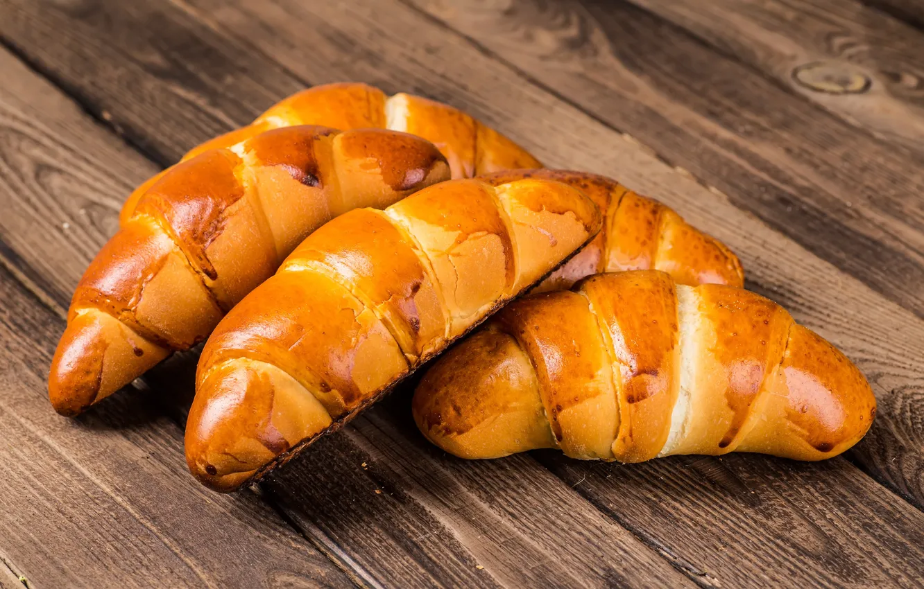 Фото обои крупный план, доски, сдоба, выпечка, боке, булочки