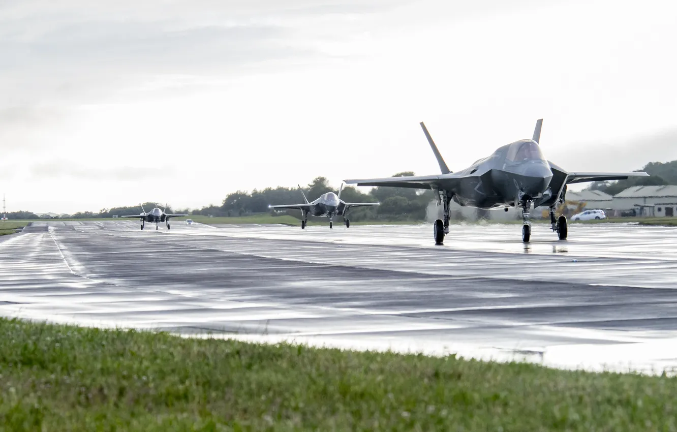 Фото обои истребители, бомбардировщики, Lightning II, F-35B