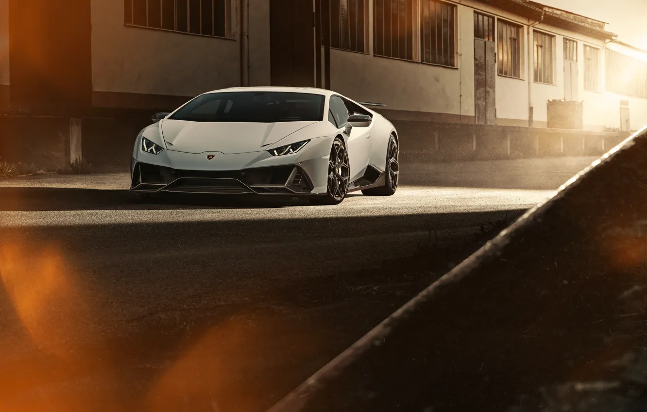 Фото обои Lamborghini, front view, Huracan, Novitec Lamborghini Huracan EVO