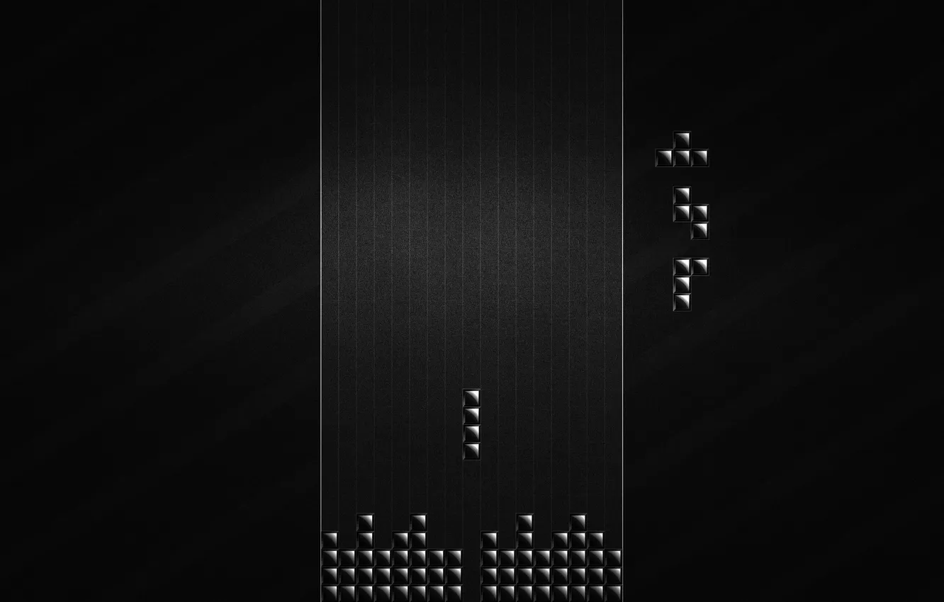 Фото обои черный, black, tetris, тетрис. игра