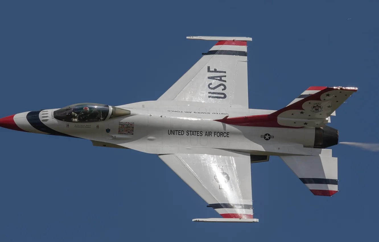Фото обои небо, авиация, боевой самолёт, крылатая машина, F-16CJ Fighting Falcon