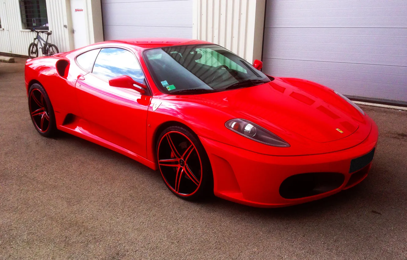 Фото обои красный, F430, Ferrari, red, феррари