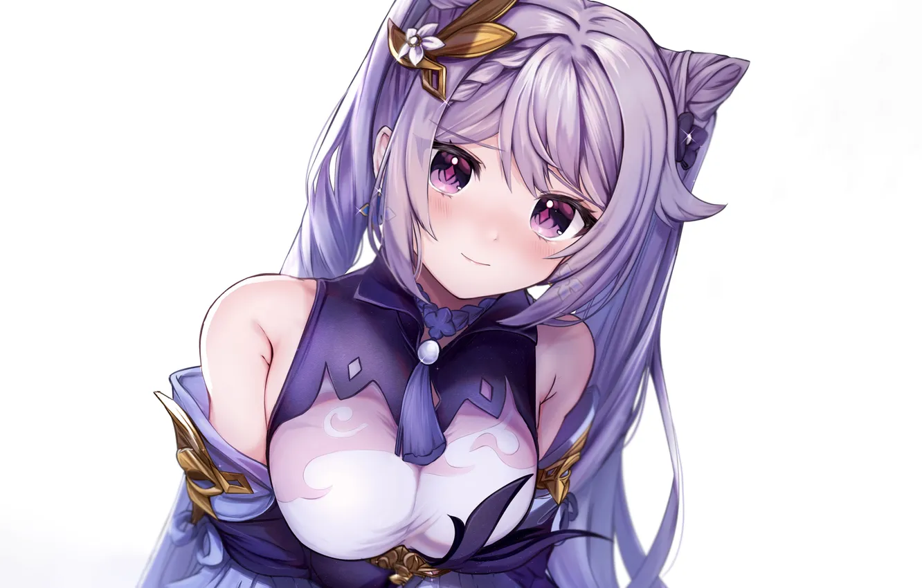 Фото обои girl, sexy, long hair, dress, boobs, anime, beautiful, twintails