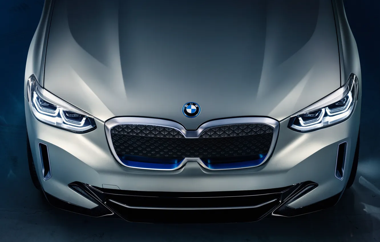 Фото обои Concept, 2018, передняя часть, электрокроссовер, BMW iX3