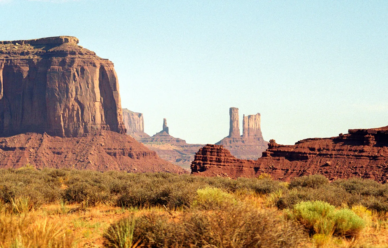 Фото обои скалы, Аризона, Юта, США, Долина Монументов