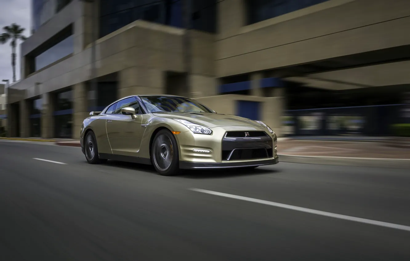 Фото обои Nissan, GT-R, R35, drive, Nissan GT-R 45th Anniversary Gold Edition