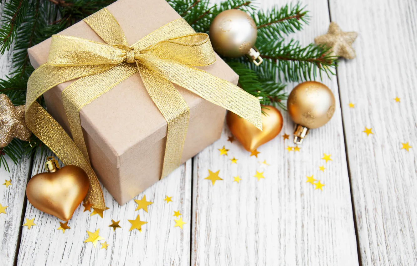 Фото обои украшения, шары, Новый Год, Рождество, подарки, christmas, balls, merry