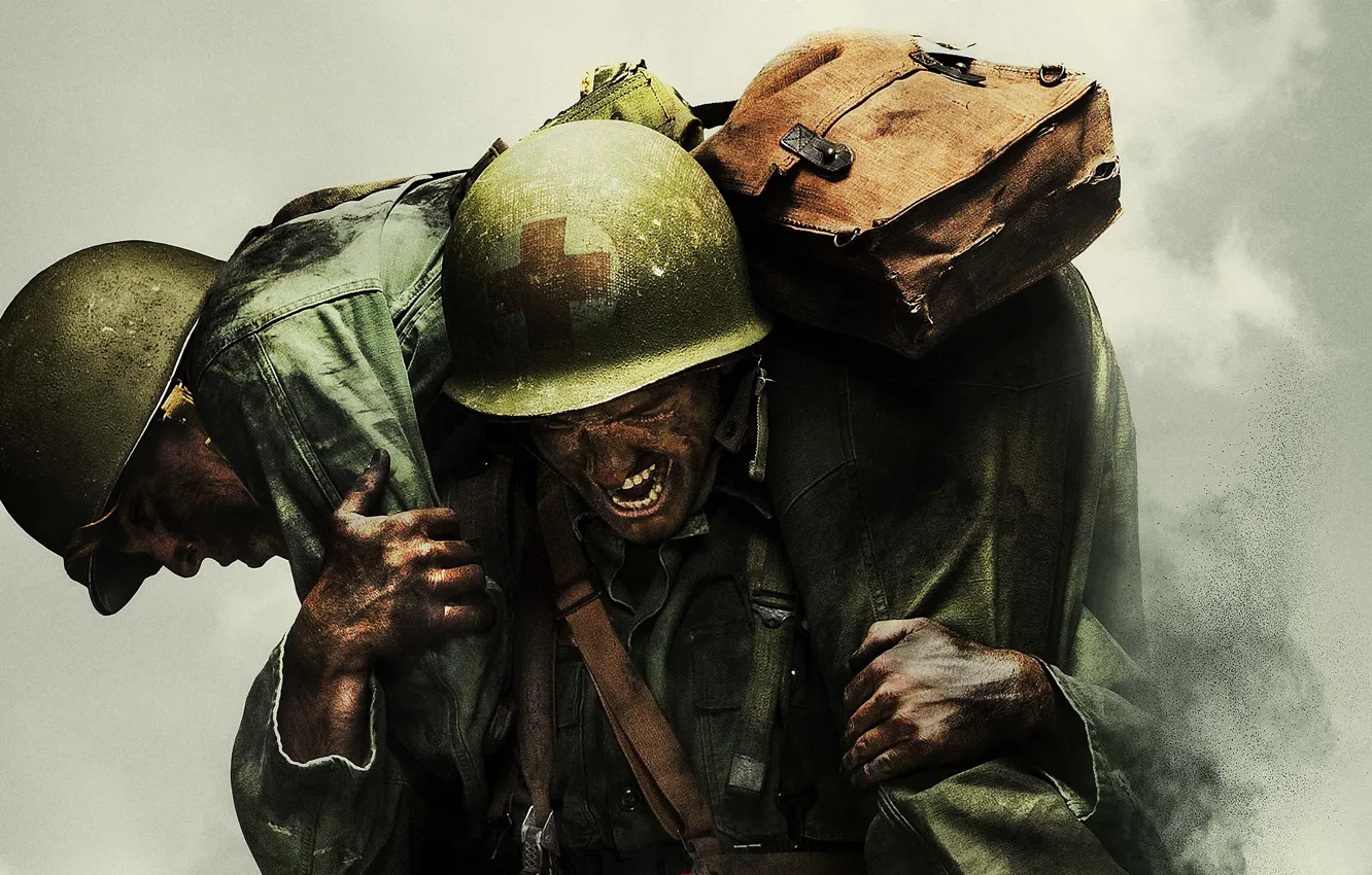 Фото обои battlefield, soldier, smoke, war, cross, dust, man, america