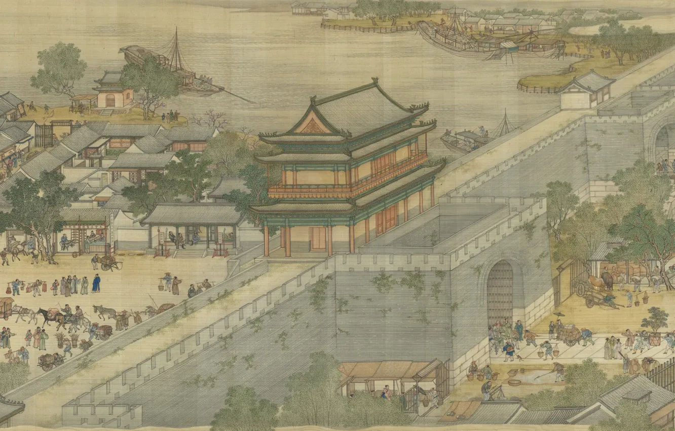 Фото обои Art, Painting, Chinese paintings