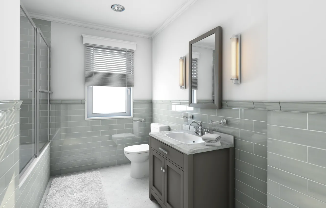 Фото обои дизайн, стиль, фото, интерьер, ванная, хай-тек, 3D графика
