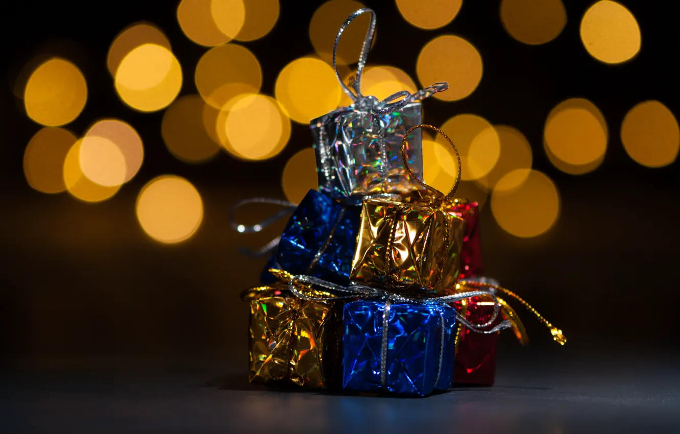 Фото обои праздник, подарок, игрушка, новый год