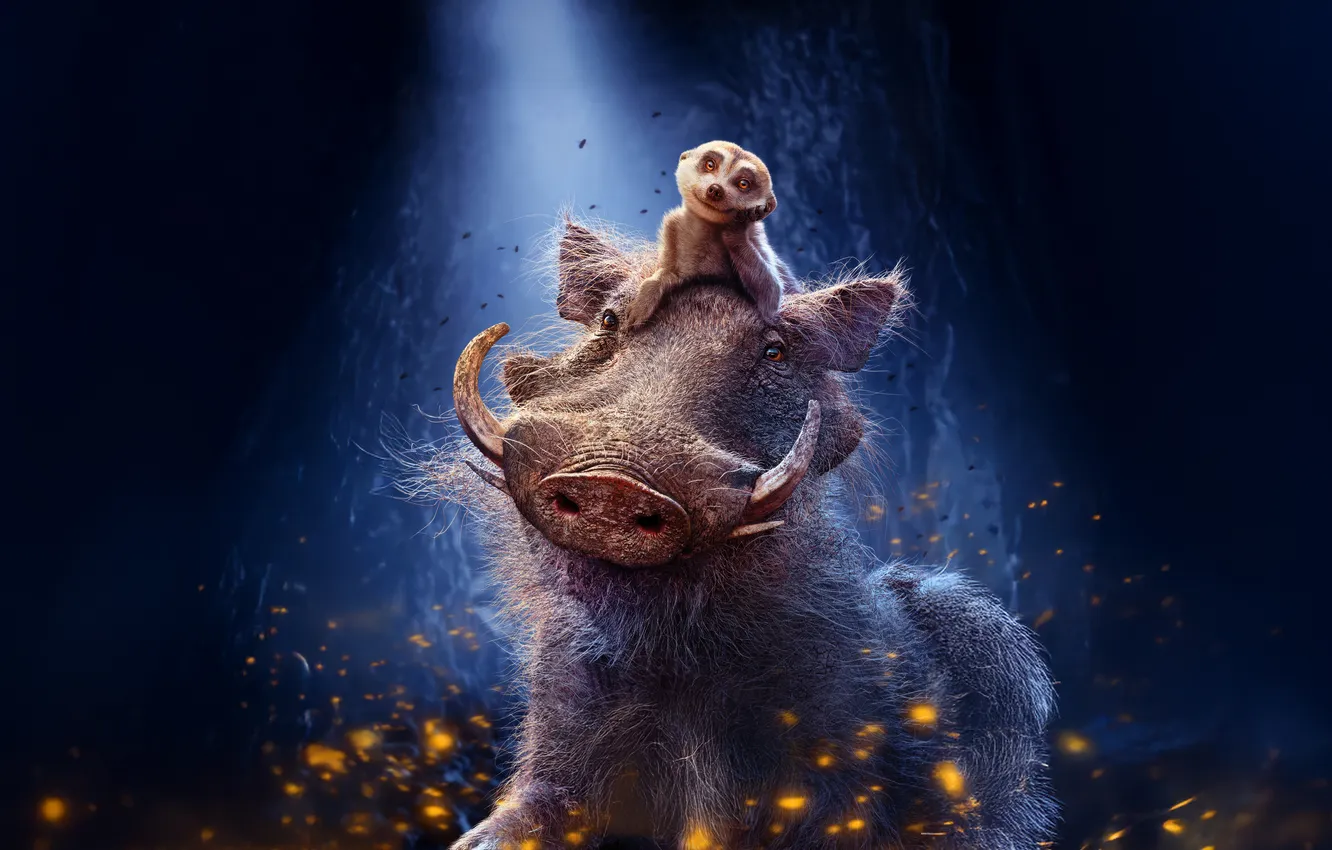 Фото обои Timon, Pumbaa, -u1, mufasa the lion king