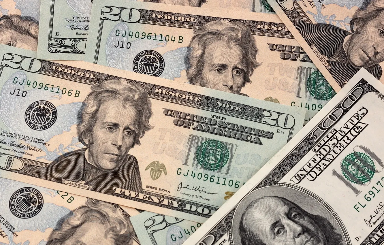 Фото обои деньги, США, доллары, валюта
