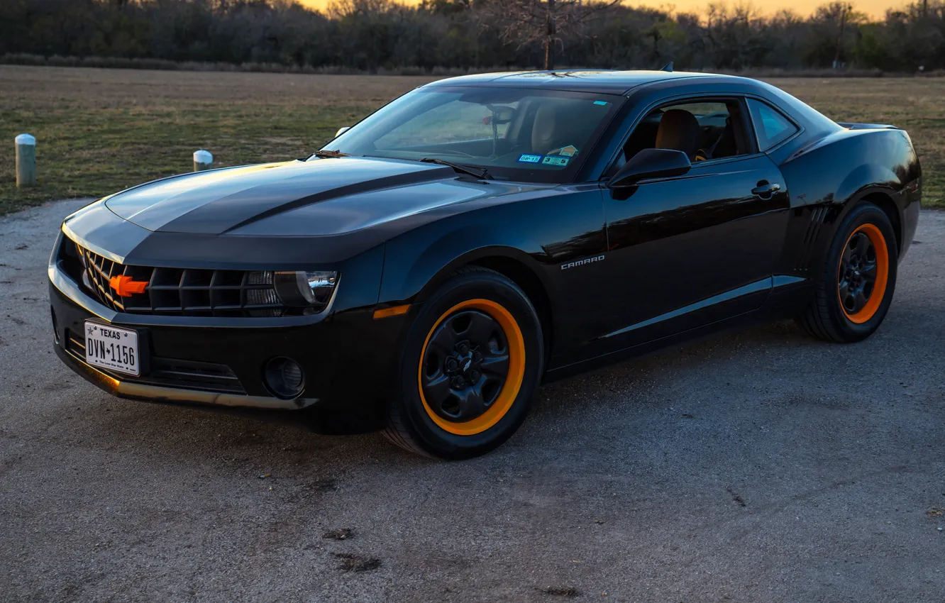 Фото обои Chevrolet, Camaro, Black, Texas