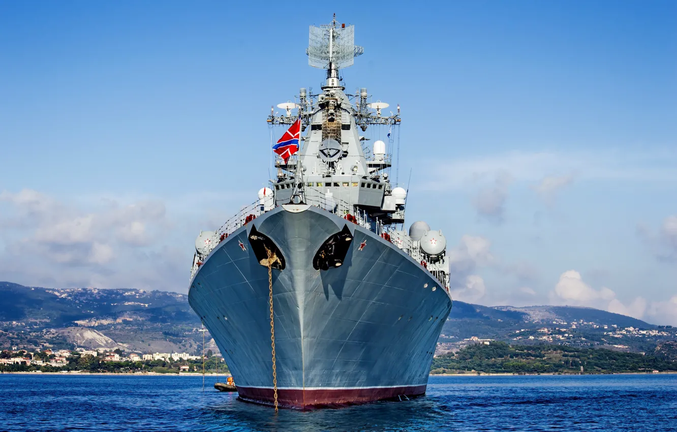 Фото обои Москва, крейсер, российский, ракетный, проекта, Атлант, головной корабль, 1164
