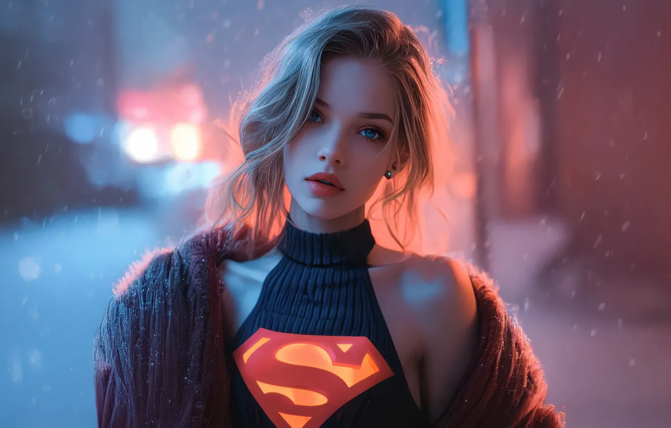 Фото обои Свет, костюм, Light, красивая девушка, Beauty, супер герои, beautiful girl, costume