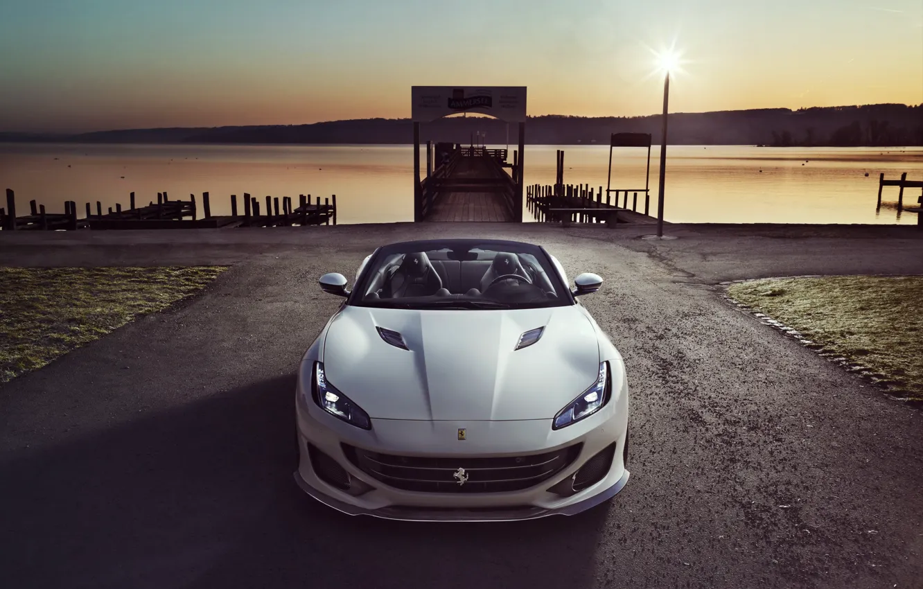 Фото обои машина, вода, Ferrari, Portofino, Novitec