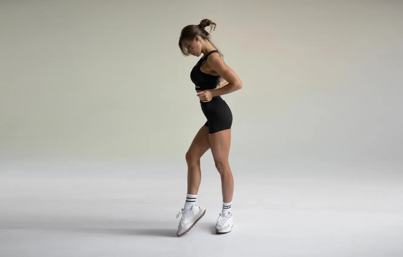 Фото обои gym, leggings, buttock, woman fitness, activewear, woman exercises, woman streching, woman workout