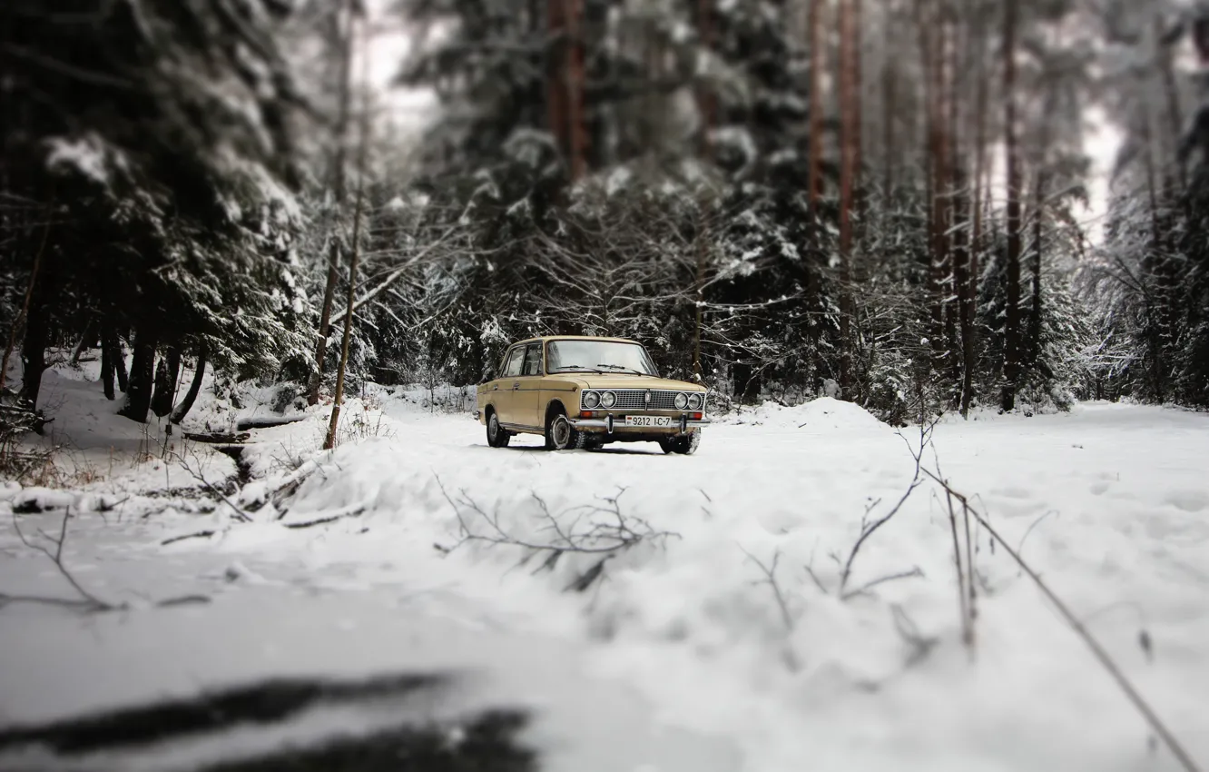 Фото обои USSR, Lada, Winter, VAZ 2103