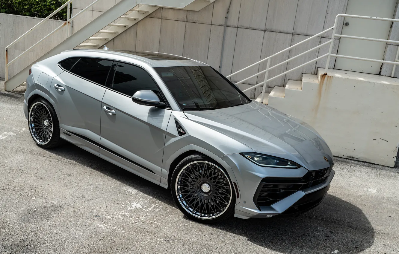 Фото обои Lamborghini, Side, Urus, Silver, Urus SE
