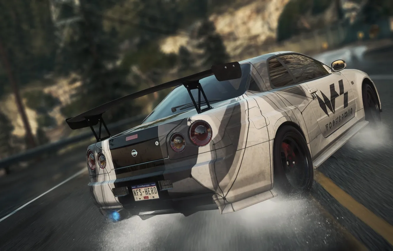 Фото обои Nissan, GT-R, need for speed, nfs, Skyline, most wanted