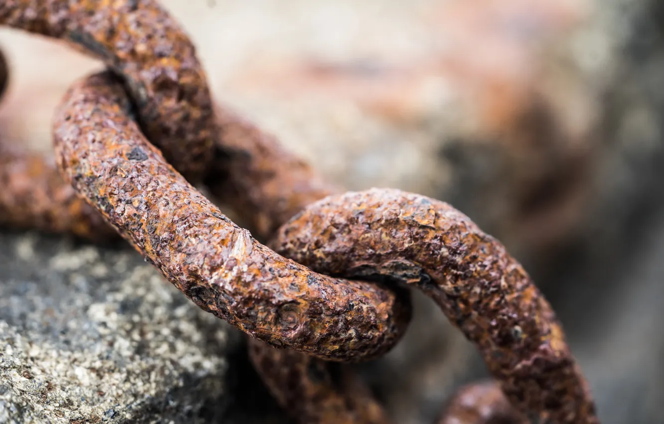 Фото обои metal, rust, chain