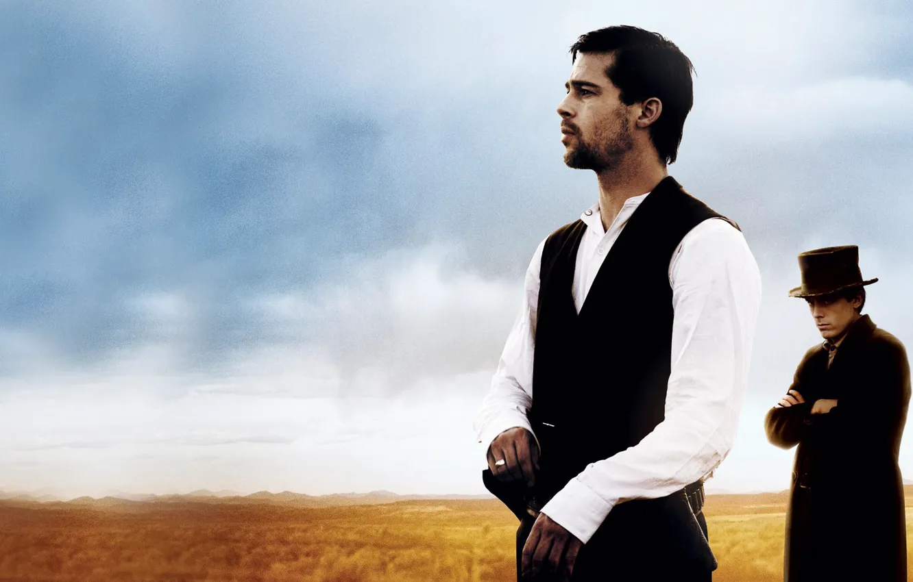 Фото обои поле, Брэд Питт, The assassination of jesse james by the coward robert ford, Кейси Аффлек, …