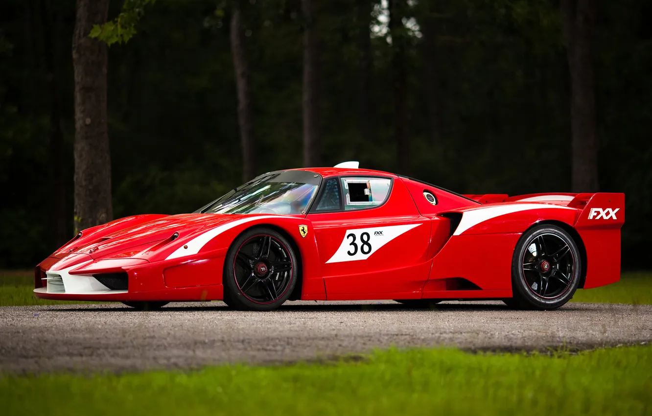 Фото обои дорога, авто, Ferrari, red, FXX