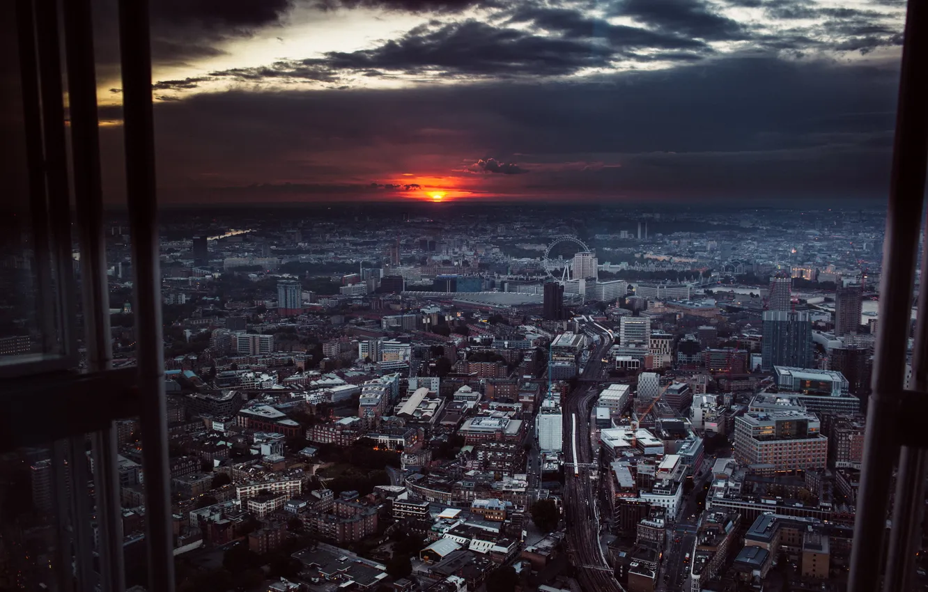 Фото обои город, sunset, London