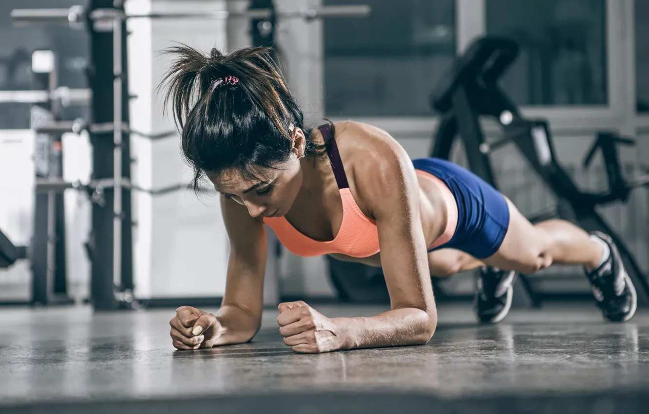 Фото обои фигура, фитнес, пресс, pose, спортзал, тренировка, workout, fitness