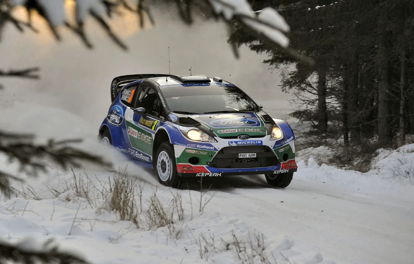Фото обои Ford, Зима, Снег, Форд, WRC, Rally, Ралли, Fiesta