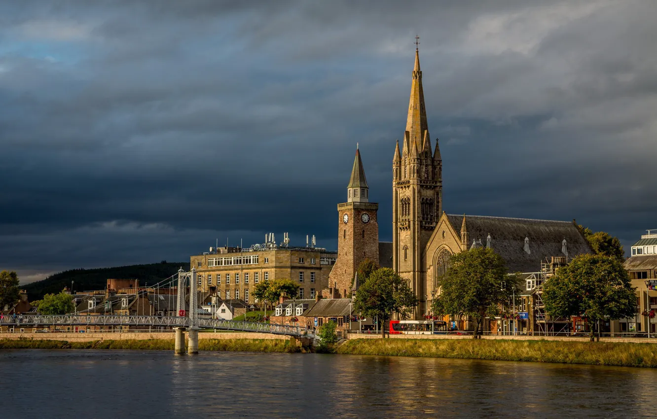 Фото обои Шотландия, церковь, Scotland, Inverness, Old High Church