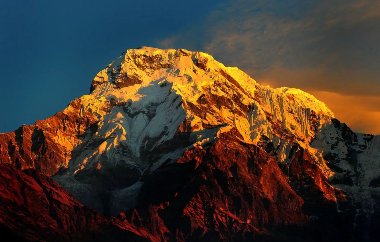 Фото обои Nepal, MOUNTAIN, Annapurna Massif Himalayas, 4K ULTRA-HD (2160P)