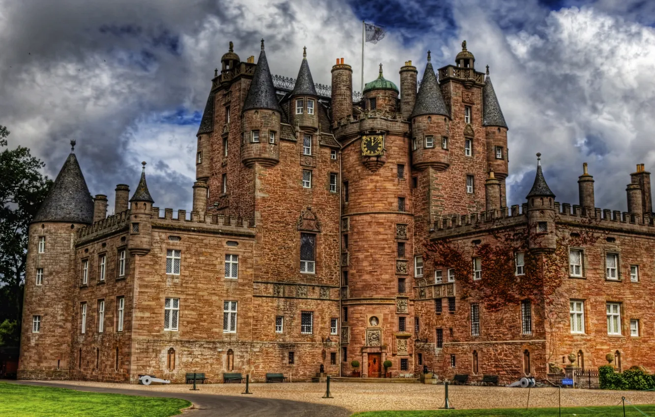 Фото обои Europe, Scotland, castle of Glamis