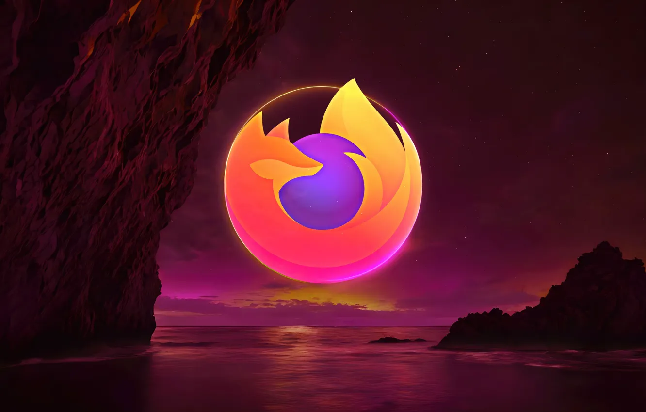 Фото обои logo, firefox, browser