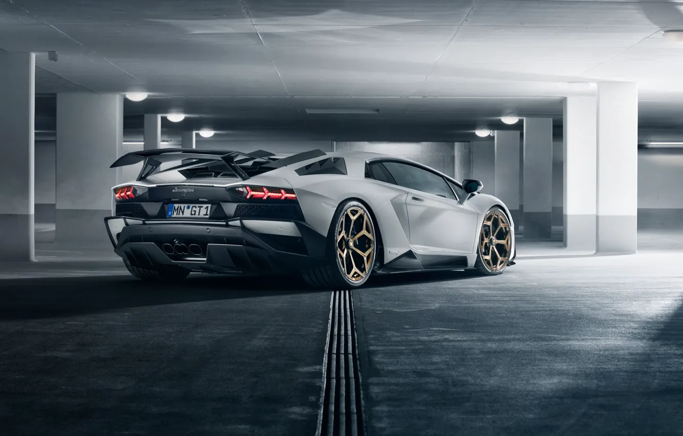 Фото обои Lamborghini, суперкар, вид сзади, 2018, Novitec Torado, Aventador S