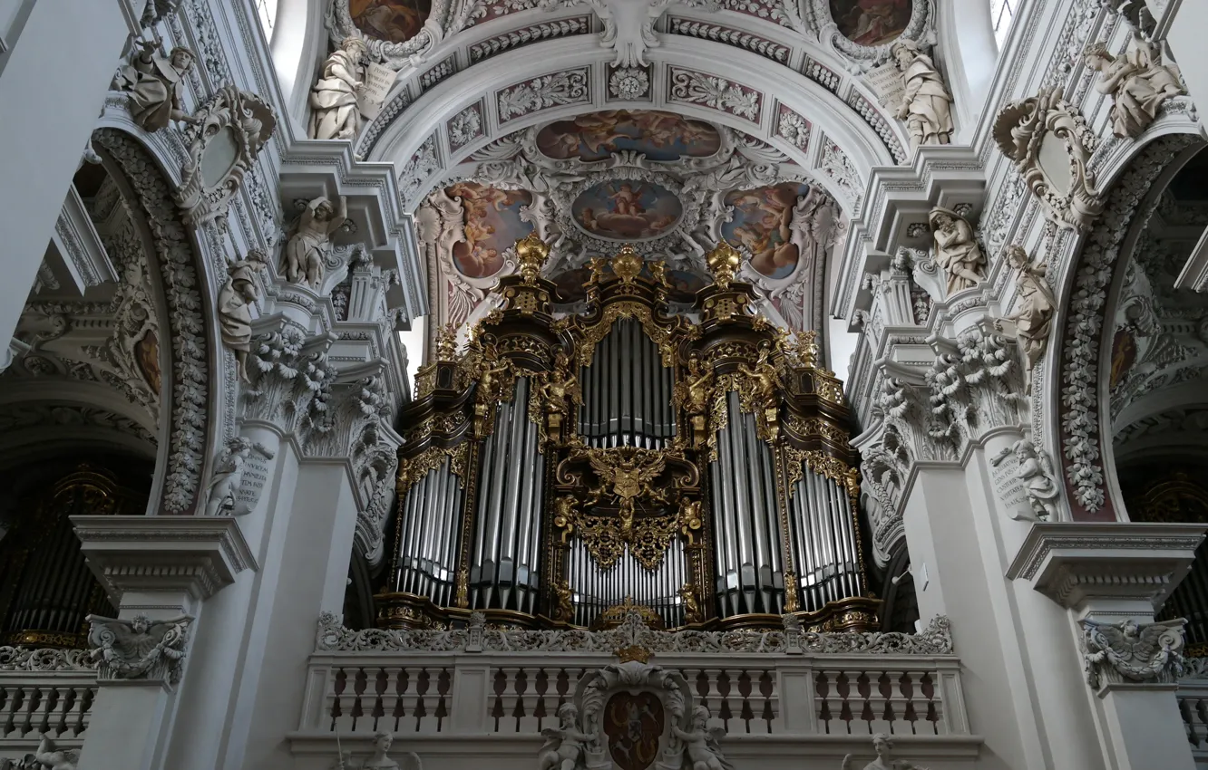 Фото обои Германия, Бавария, орган, кафедральный собор, Пассау, Собор Святого Стефана