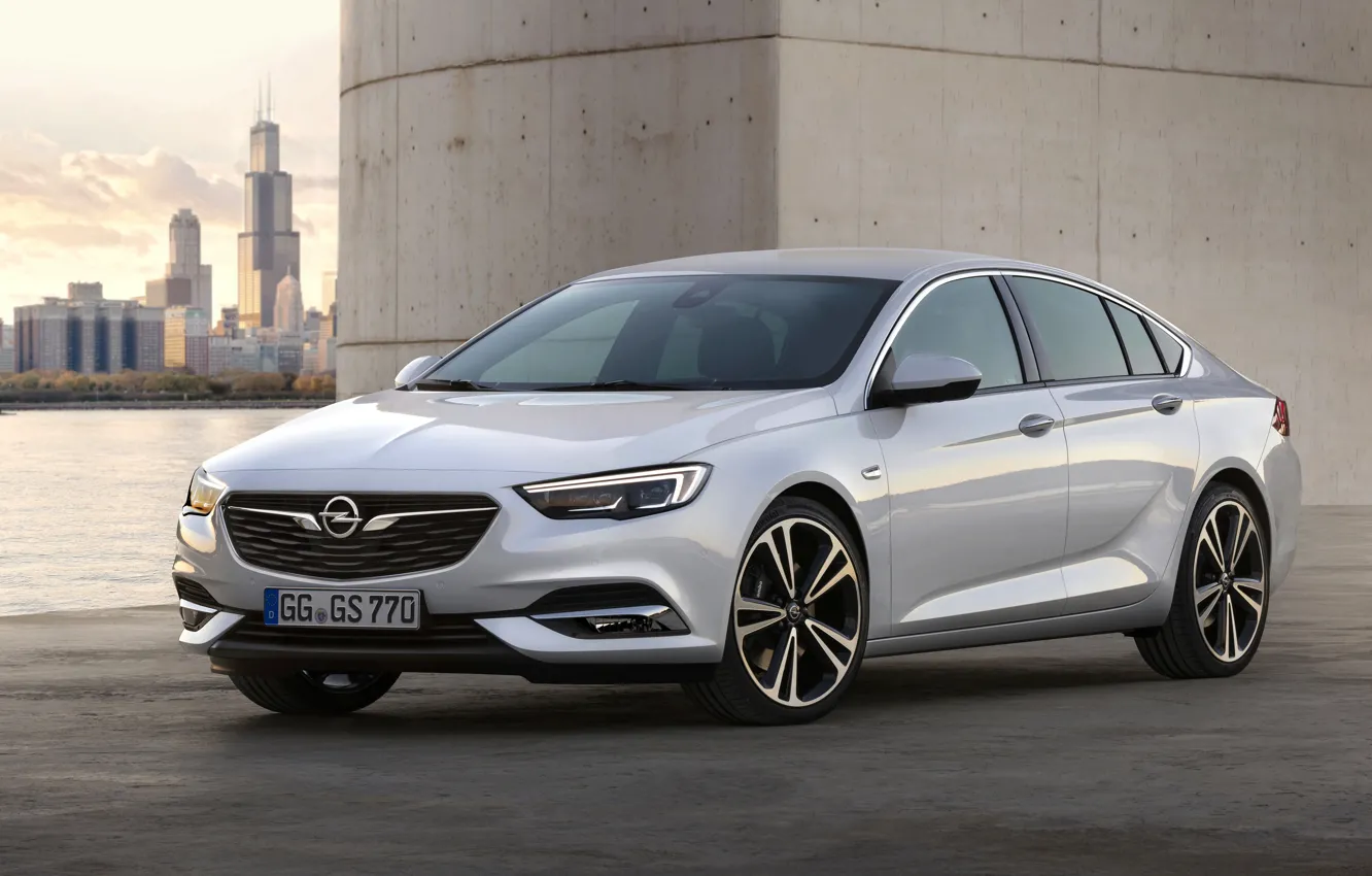 Фото обои белый, Insignia, Opel, бетон, Insignia Grand Sport