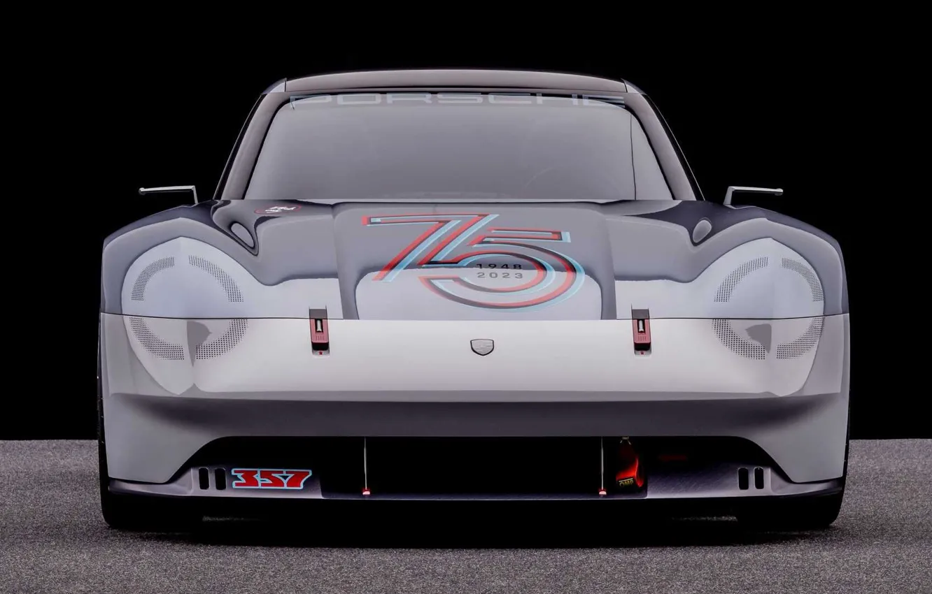 Фото обои Concept, дизайн, Porsche, вид спереди, юбилейный выпуск, Porsche Vision 357 Concept, Vision 357