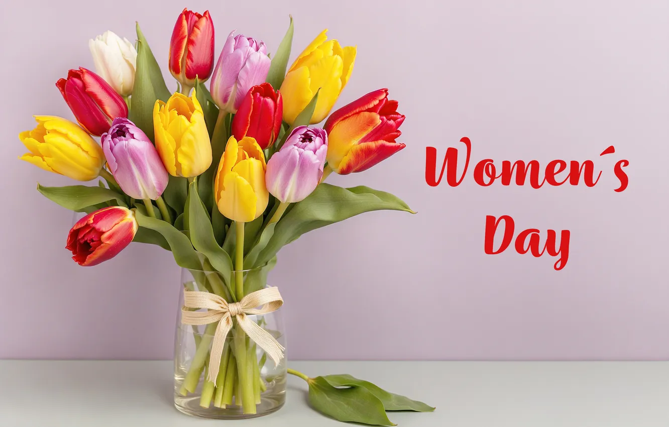 Фото обои цветы, букет, colorful, тюльпаны, happy, 8 марта, flowers, tulips