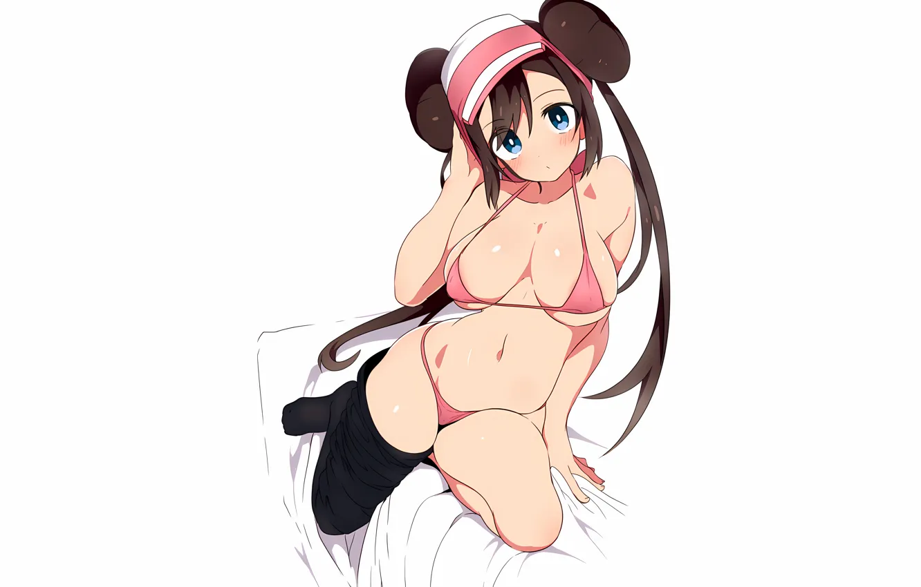 Фото обои girl, sexy, lingerie, pantsu, bra, cleavage, panties, long hair