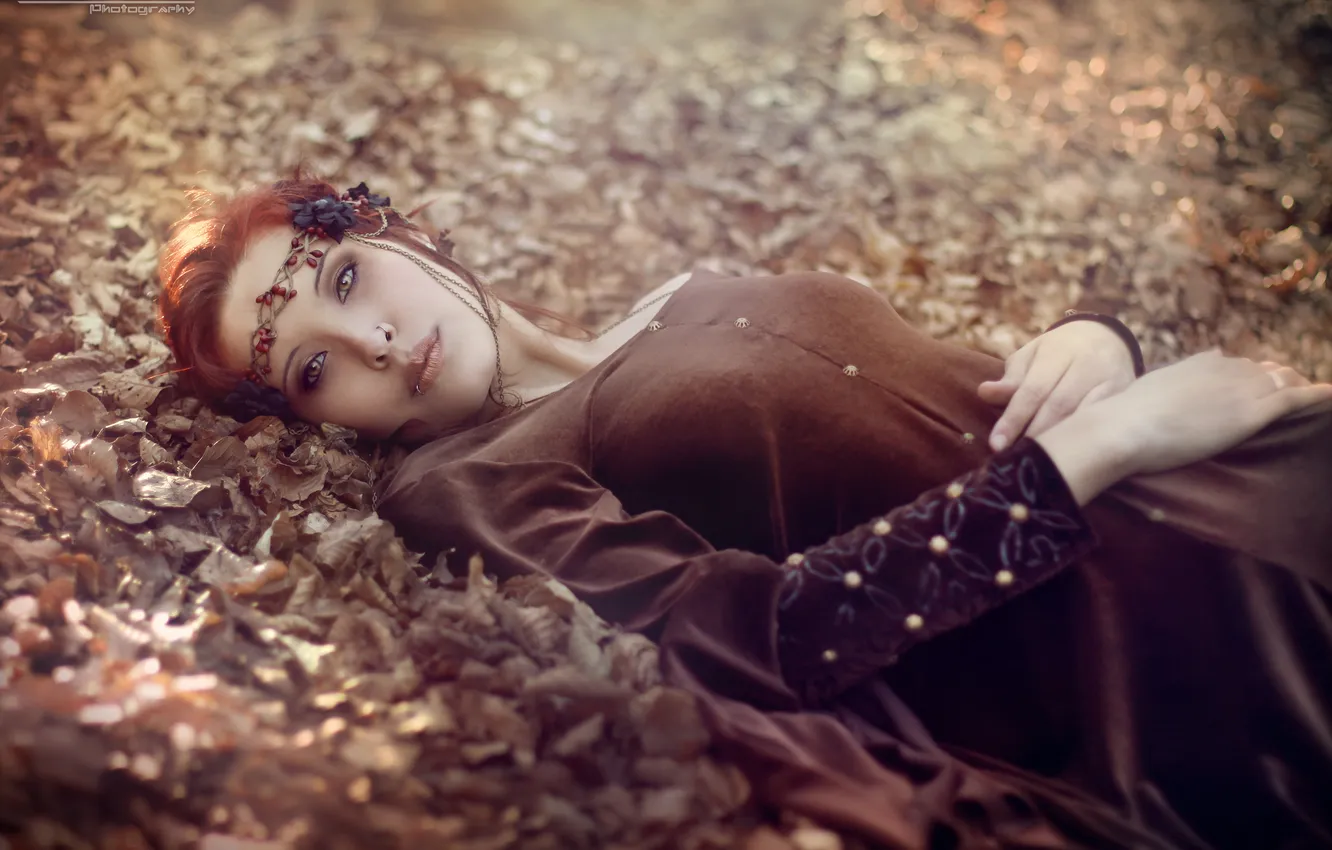 Фото обои autumn, look, retro dress