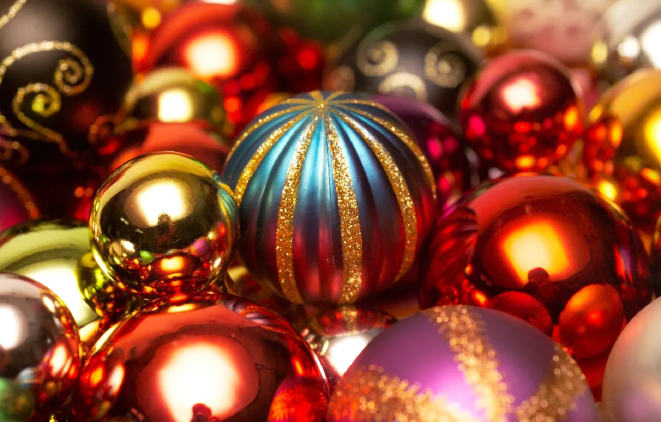 Фото обои шары, новый год, рождество, colorful, christmas, new year, balls, красочный