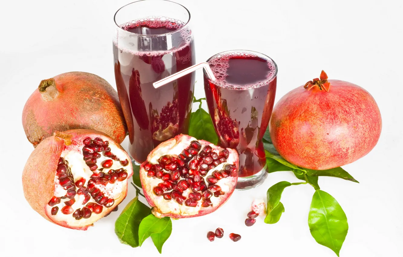 Фото обои сок, стаканы, гранаты, granat, sok