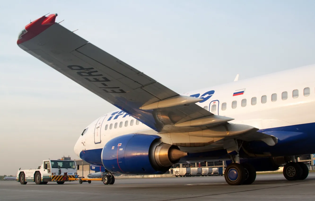 Фото обои крылья, турбина, аэропорт, Boeing, самолёт, Боинг, пассажирский, Трансаэро